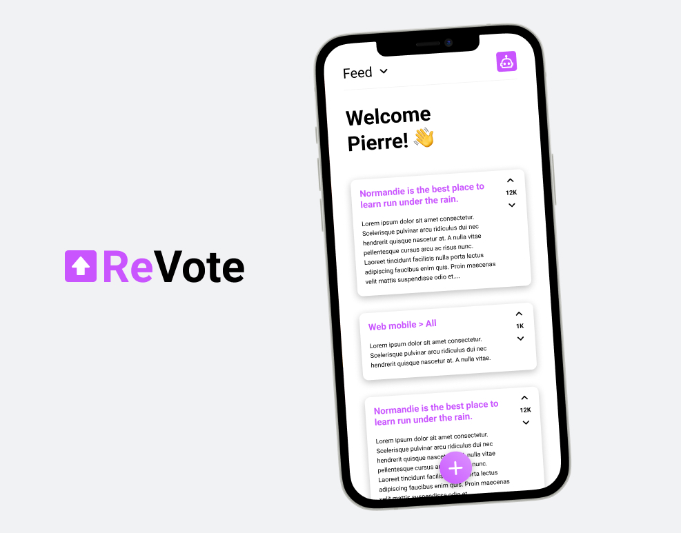 Revote - Mockup